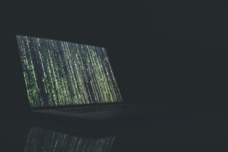 Hacker in a dark room