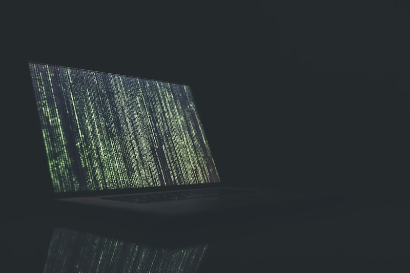 Hacker in a dark room